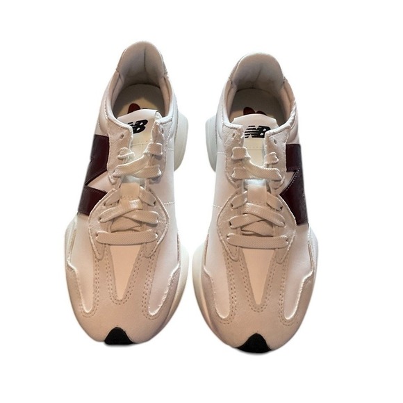 New Balance 327 NB White Burgundy Women Casual Lifestyle Shoes WS327JWC-B Size 7